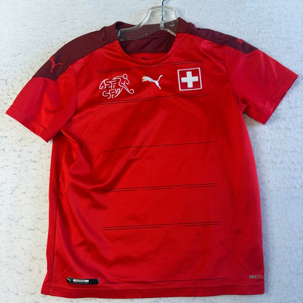 Puma Switzerland Soccer Jersey Youth Medium‎ Red DryCell SFV Suisse